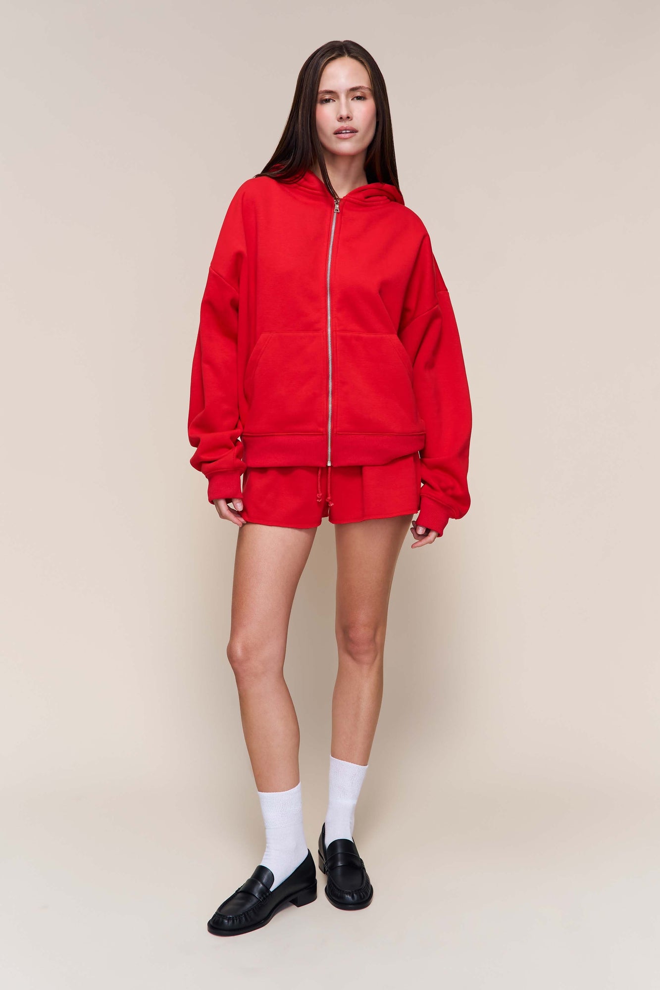 Womens | Zip Up Hoodie | Red Love