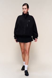 Womens | Guizio Fleece Zip Up Jacket | Black