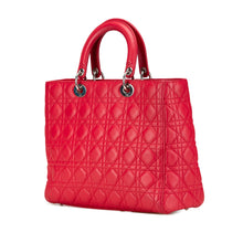 Dior | Pre-Owned Large Lambskin Cannage Lady | Red