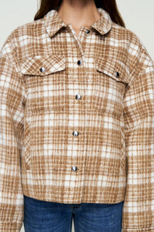 Womens | Quinn Quilted Jacket | Brown Plaid