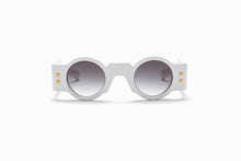 Unisex | Olivier Sunglass | White - Gold | Dark Grey Gradient