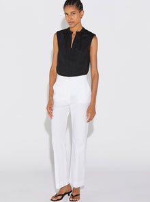 Olympia Sleeveless Shirt | Black