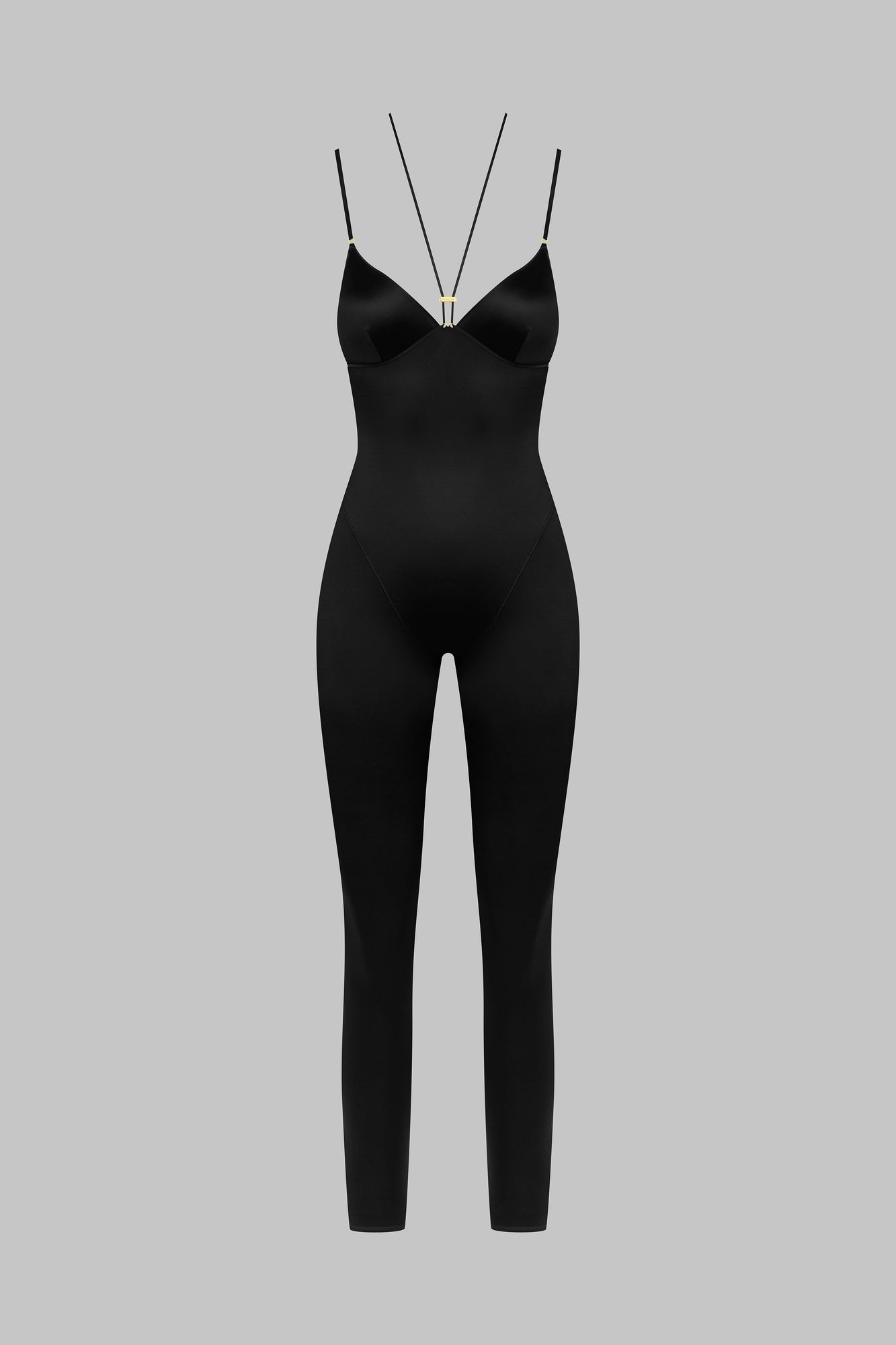 Open Back Strappy Jumpsuit - French Kiss | Black