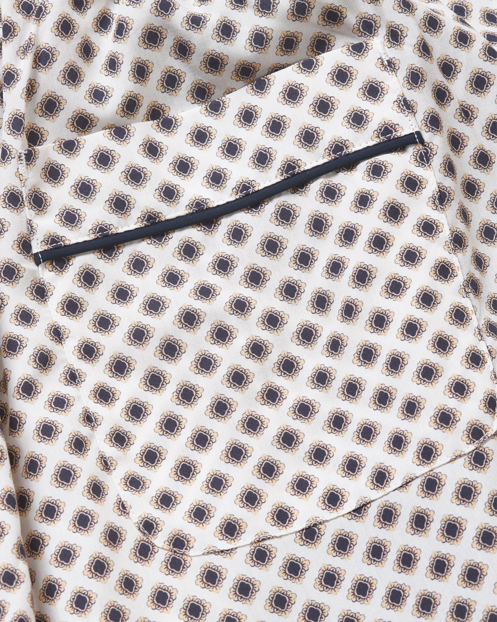 Alfred White Sand Solmio Print Relaxed Fit Lounge Trousers | White Sand