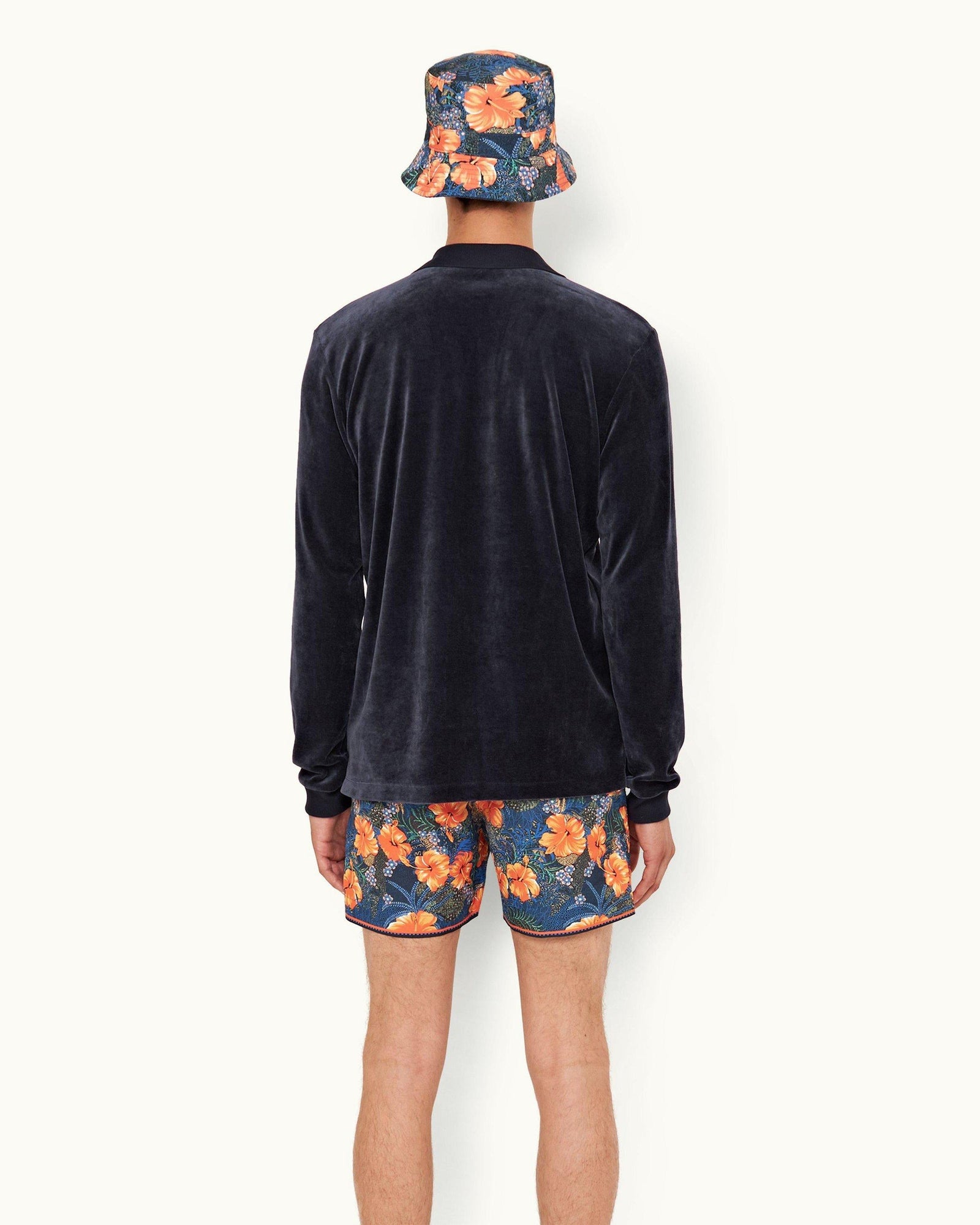 Bouvet Towelling Night Iris Classic Fit Towelling Polo Shirt | Night Iris