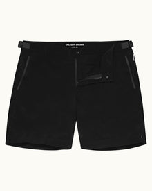 Bulldog Bonded Black Bonded Mid-Length Swim Shorts | Black