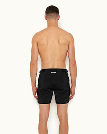 Bulldog Bonded Black Bonded Mid-Length Swim Shorts | Black