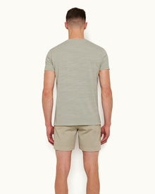 Cliff Grey Mid-Length Cotton Twill Shorts | Cliff Grey