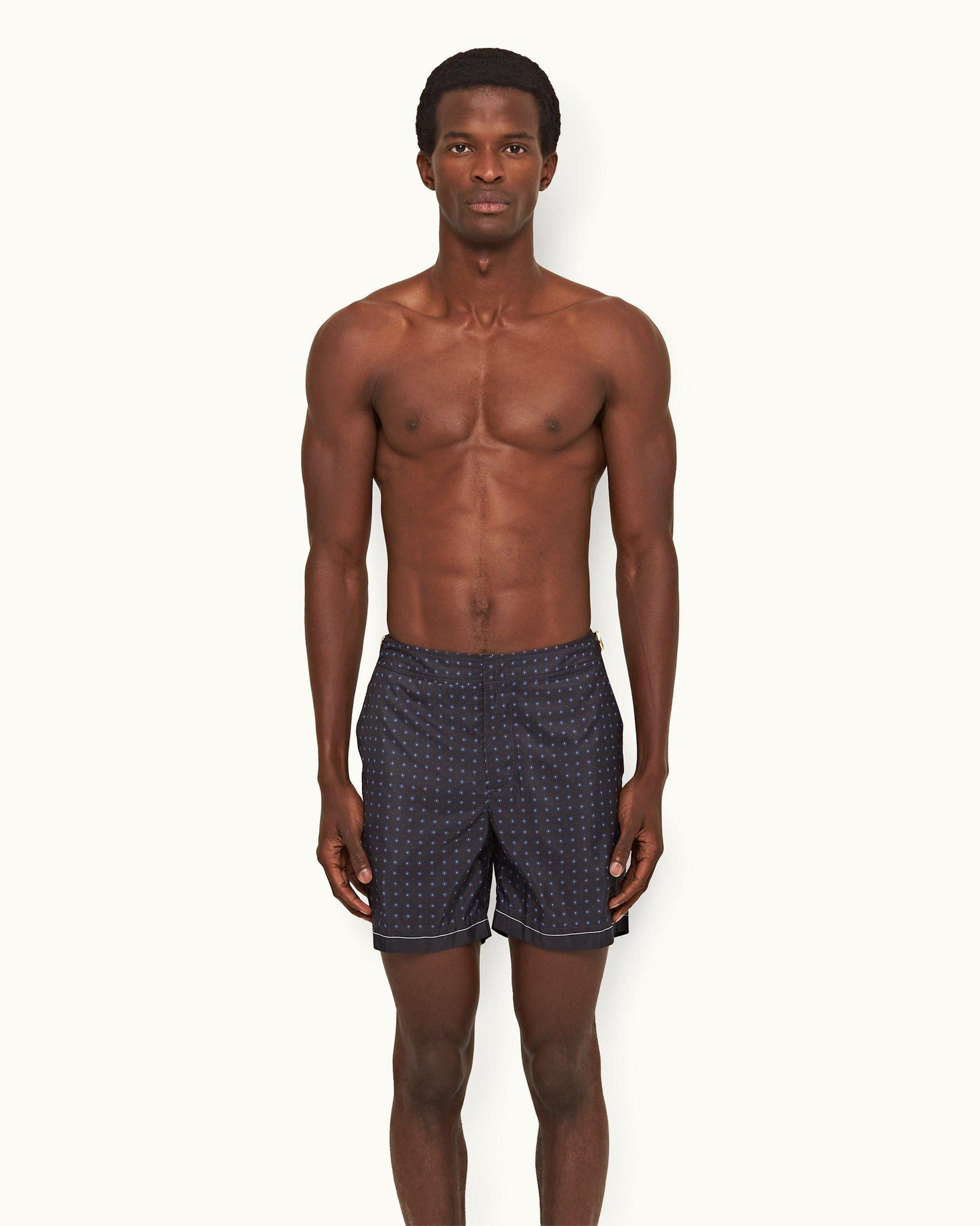 Bulldog Night Iris Cravat Mid-Length Swim Shorts | Night Iris