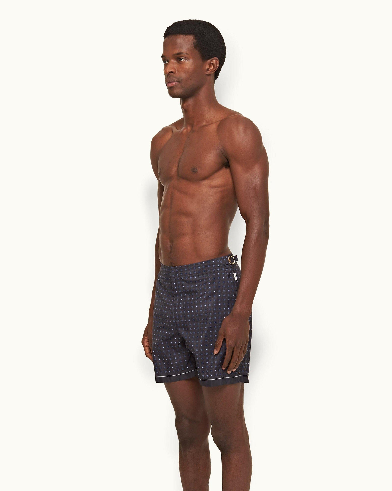 Bulldog Night Iris Cravat Mid-Length Swim Shorts | Night Iris