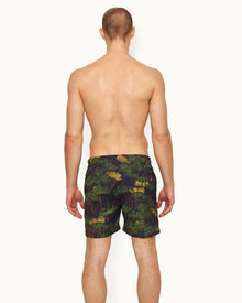 Bulldog Fantasy Floral Mid-Length Swim Shorts | Night Iris