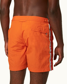 Bulldog Tiger Lily Palm Stripe Tape Mid-Length Swim Shorts | Tiger Lily