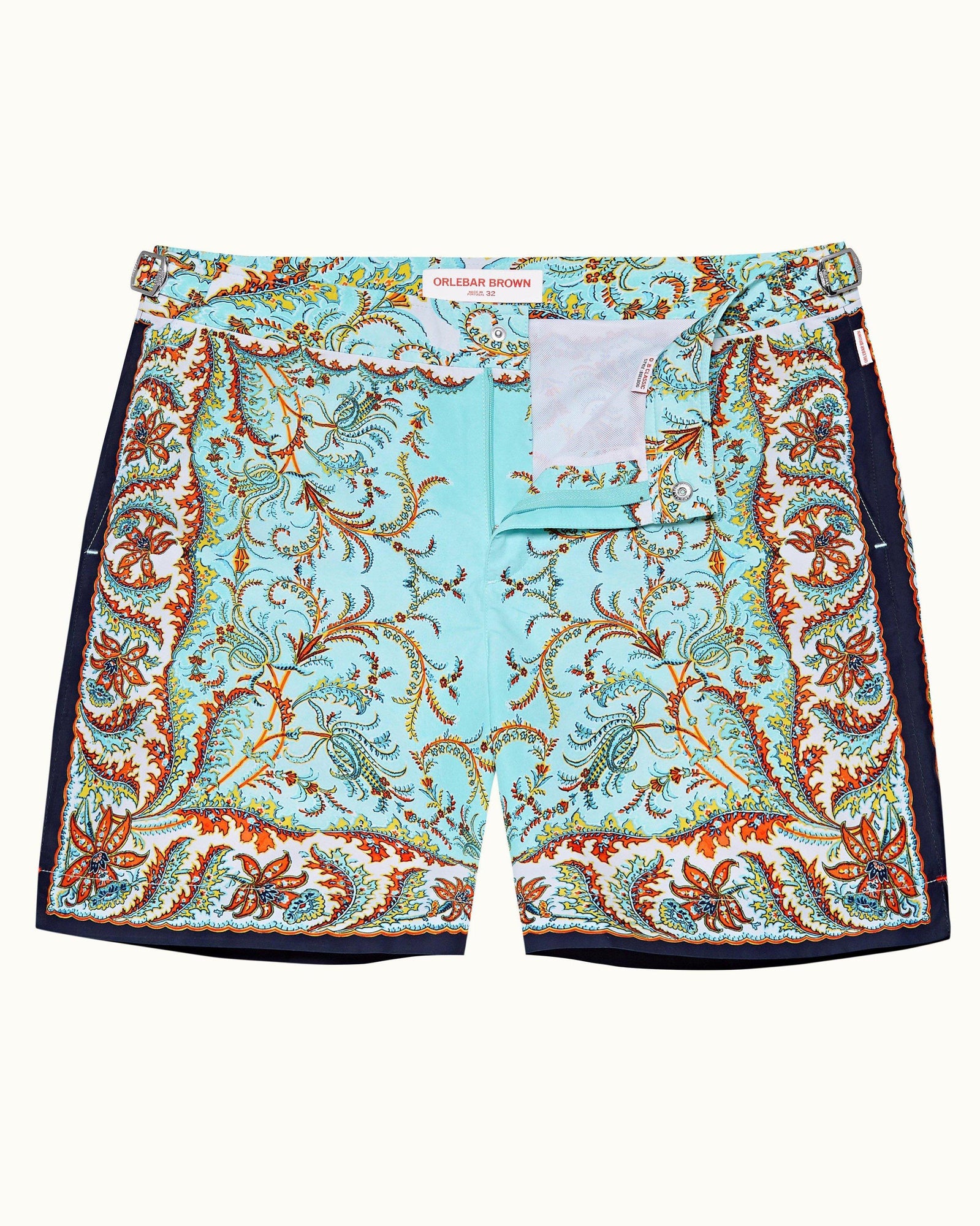 Bulldog Multicolour Paisley Mid-Length Swim Shorts | Multicolour