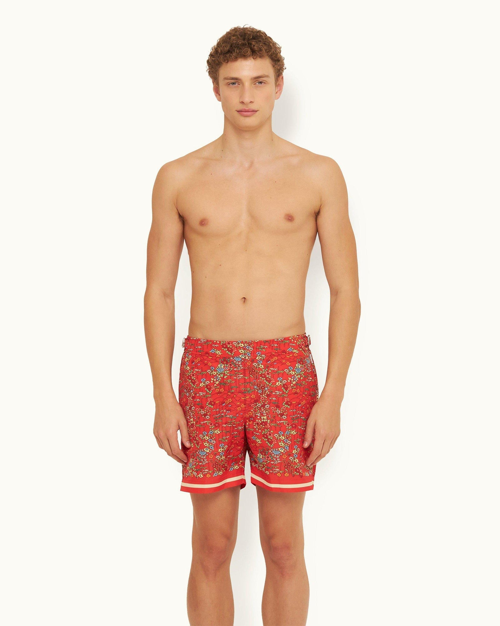 Vermillion Solo Fantasy Mid-Length Swim Shorts | Vermillion