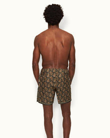 Palm Sunny Paisley Mid-Length Swim Shorts | Palm