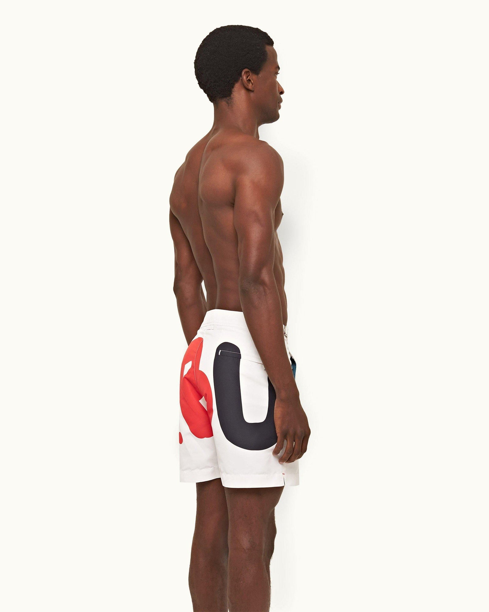 White Sand O.BUOY Mid-Length Swim Shorts | White Sand