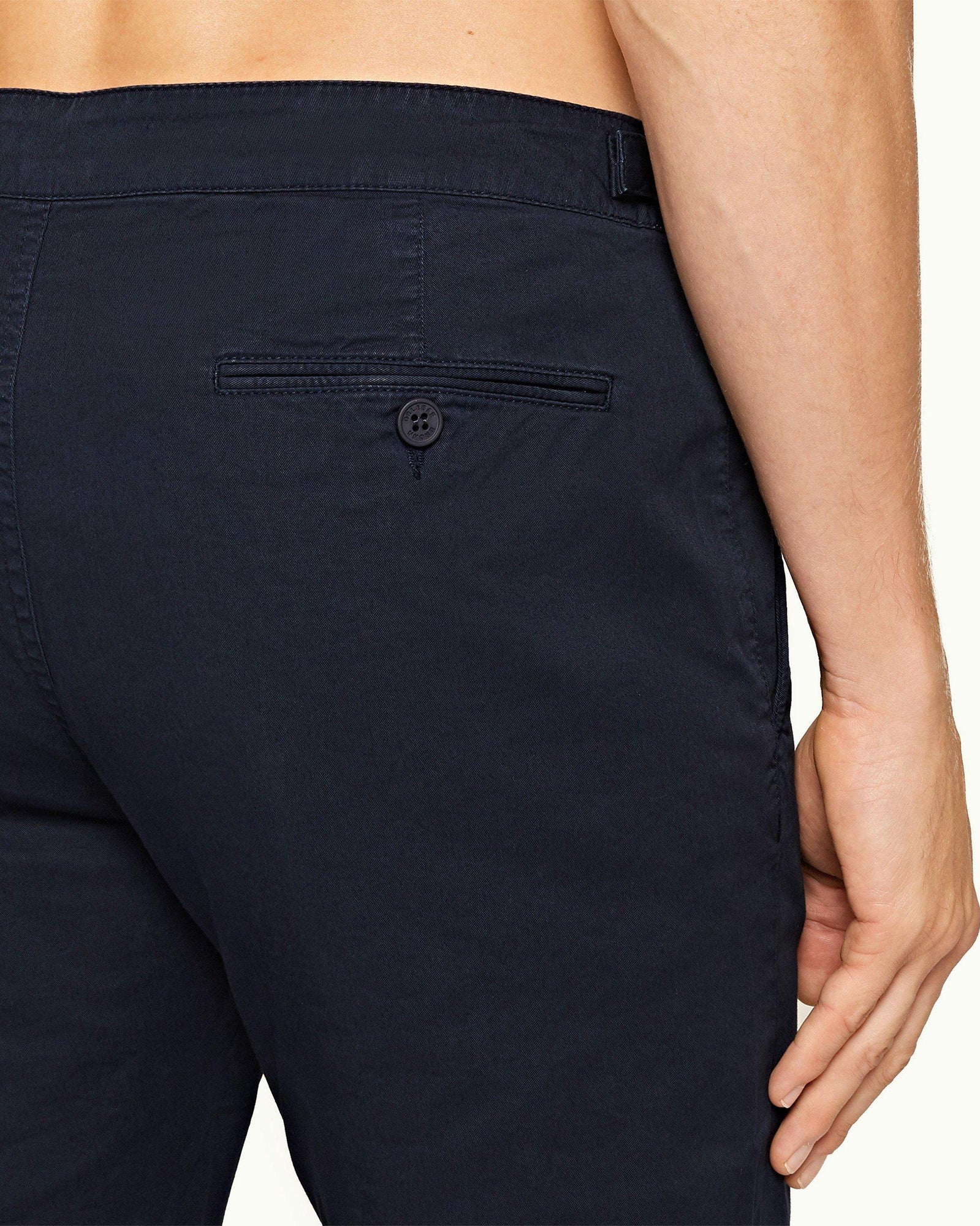 Campbell Navy Slim Fit Stretch Chinos | Navy