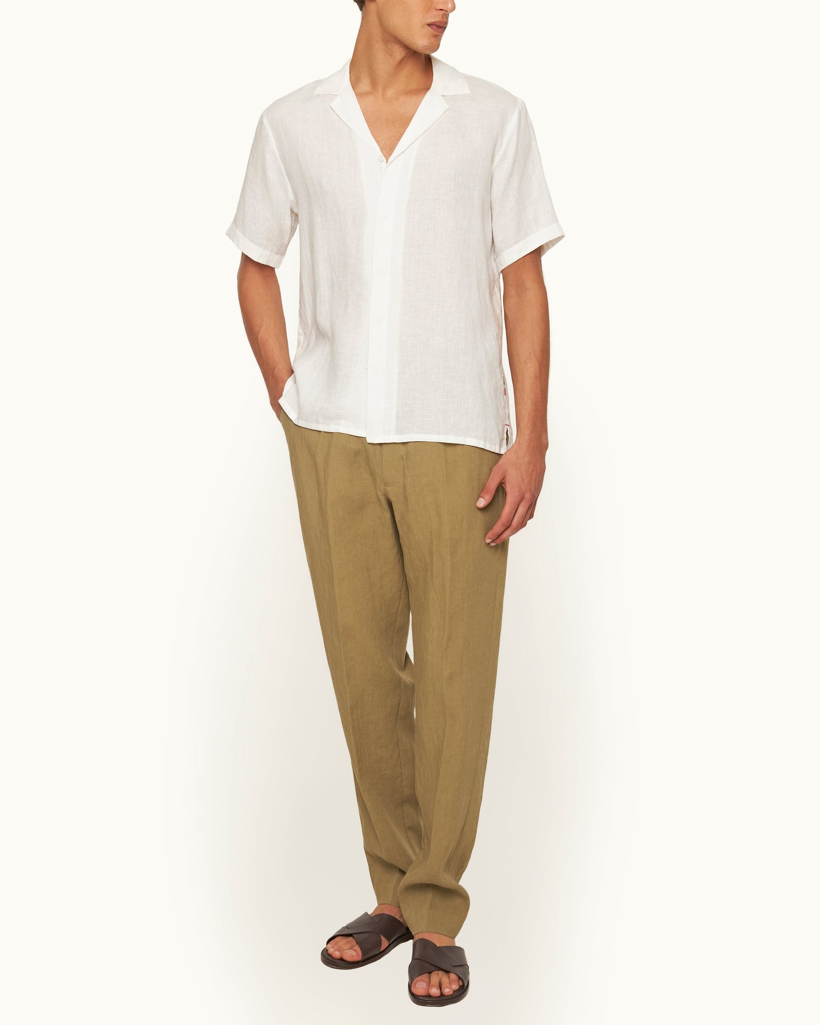 Men | Carsyn Linen Trouser | Agave Green