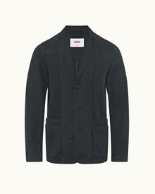 Shadow Relaxed Fit Unstructured Cotton-Linen Blazer | Shadow