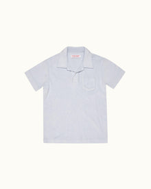 Kids | Light Island Sky Towelling Resort Polo Shirt | Light Island Sky