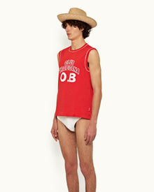 Summer Red Classic Fit 'Club Tropicana' Print Vest | Summer Red