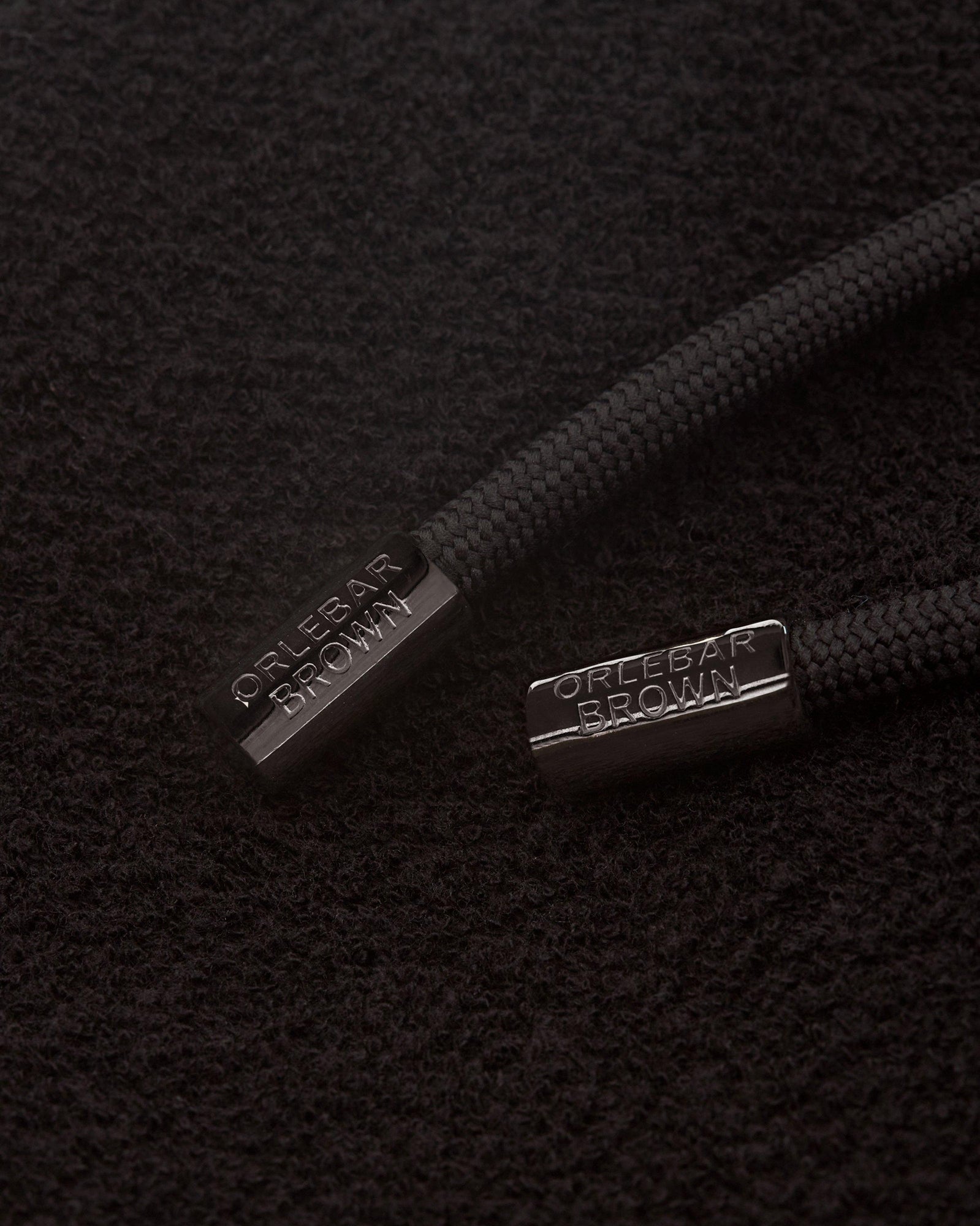 Black Mixed Texture Towelling Sweatpants | Black