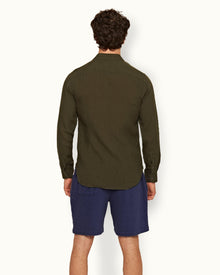 Giles Palm Tailored Fit Classic Collar Shirt | Palm