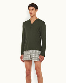 Forest Night Classic Fit Long-Sleeve Cashmere T-shirt | Forest Night