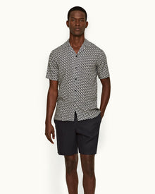 Hibbert Midnight Navy Lacuna Capri Collar Shirt | Midnight Navy