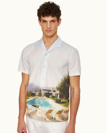Hibbert Kaufmann Cocktail Photographic Print Classic Fit Capri Collar Shirt | Kaufmann Cocktail