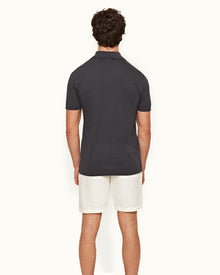 Jarrett Piranha Grey Classic Fit Knitted Rib Polo Shirt | Piranha Grey