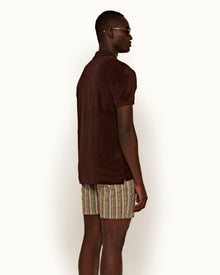 Jarrett Towelling Cocoa Classic Fit Towelling Polo Shirt | Cocoa