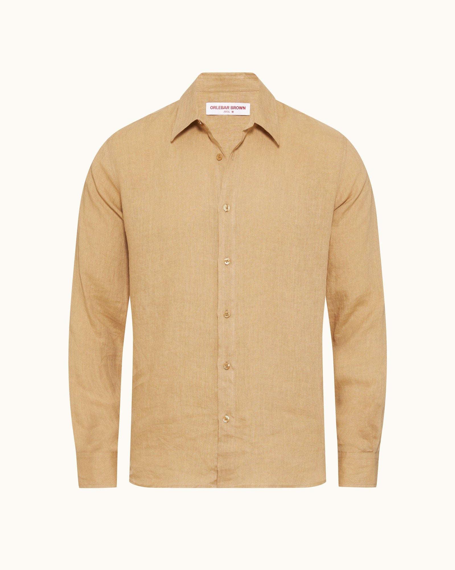 Men | Justin Linen Shirt | Biscuit