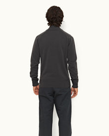 Shadow Classic Fit Funnel Collar Cashmere Knit Jumper | Shadow