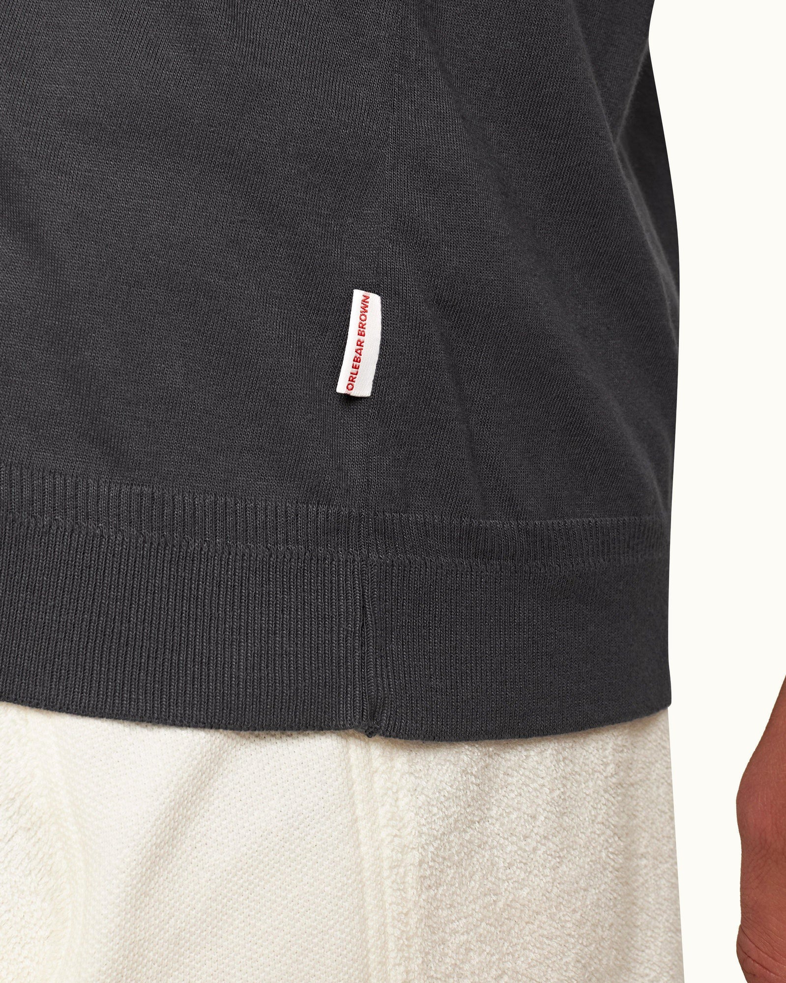 Piranha Grey Classic Fit Long-Sleeve Cotton-Modal T-shirt | Piranha Grey