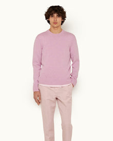 Lorca Cashmere Conch Pink Tailored Fit Cashmere Jumper | Conch Pink