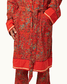 Vermillion Solo Fantasy Poplin Shawl Collar Robe | Vermillion