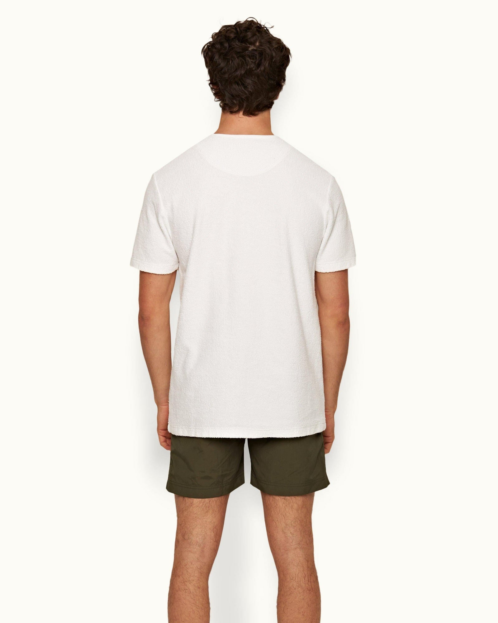 White Relaxed Fit Towelling T-shirt | White