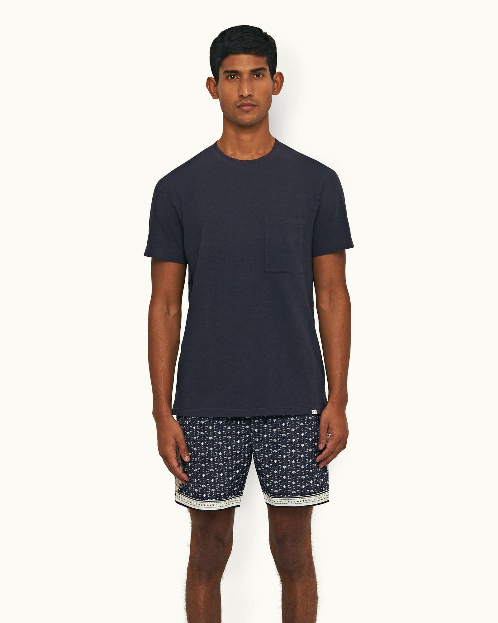 Ob Classic Night Iris Classic Fit Garment-Dye Organic Cotton T-shirt | Night Iris