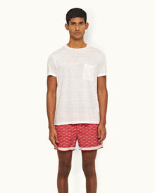Sea Mist Classic Fit Short-Sleeve Cotton-Linen T-shirt | Sea Mist