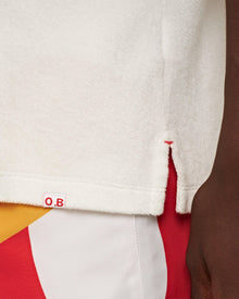 White Sand O.BUOY Classic Fit Towelling T-shirt | White Sand