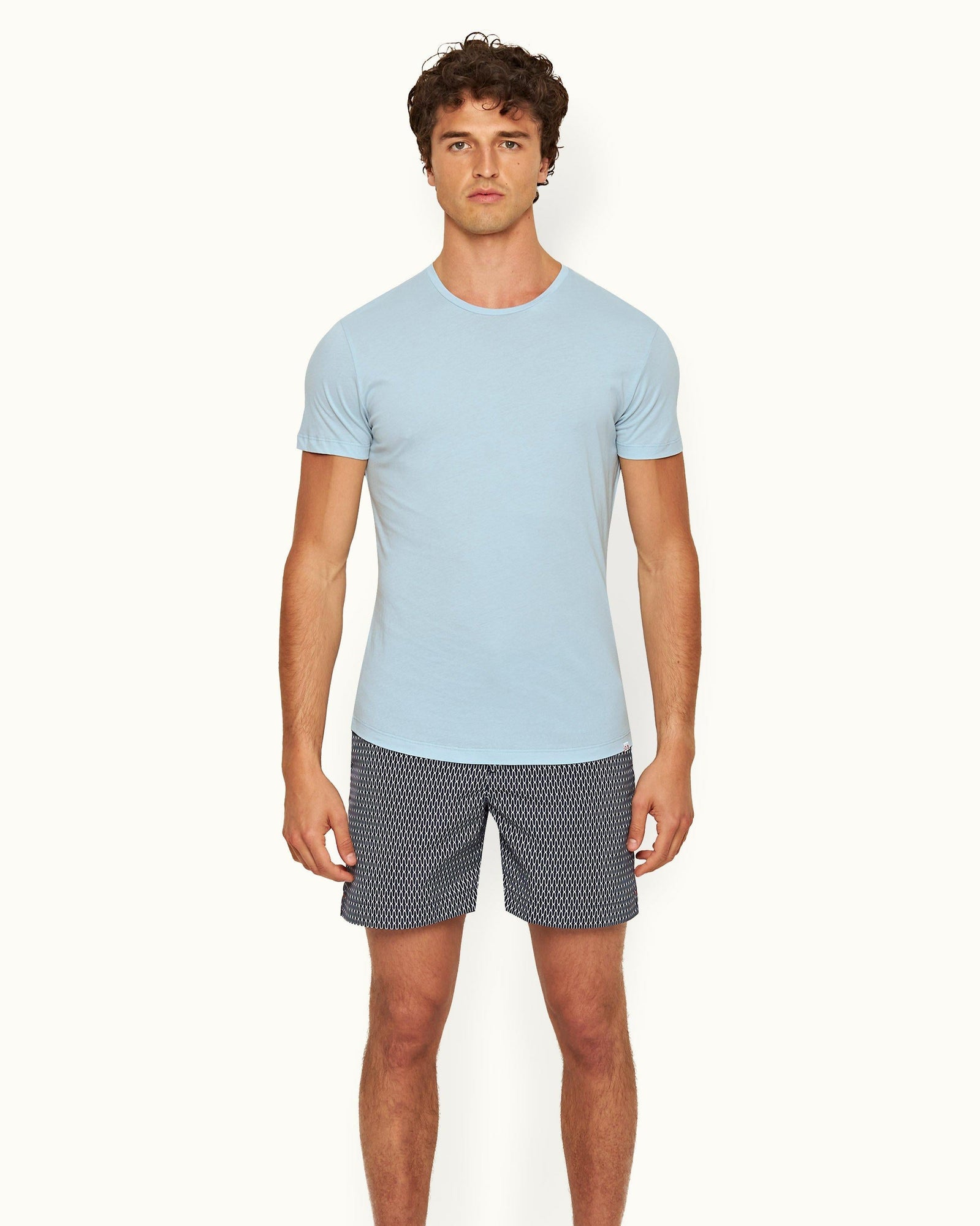 Ob-T Island Sky Tailored Fit Crewneck Cotton T-shirt | Island Sky