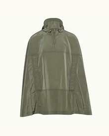 Parachute Green Hooded Half-Zip Cape | Parachute Green