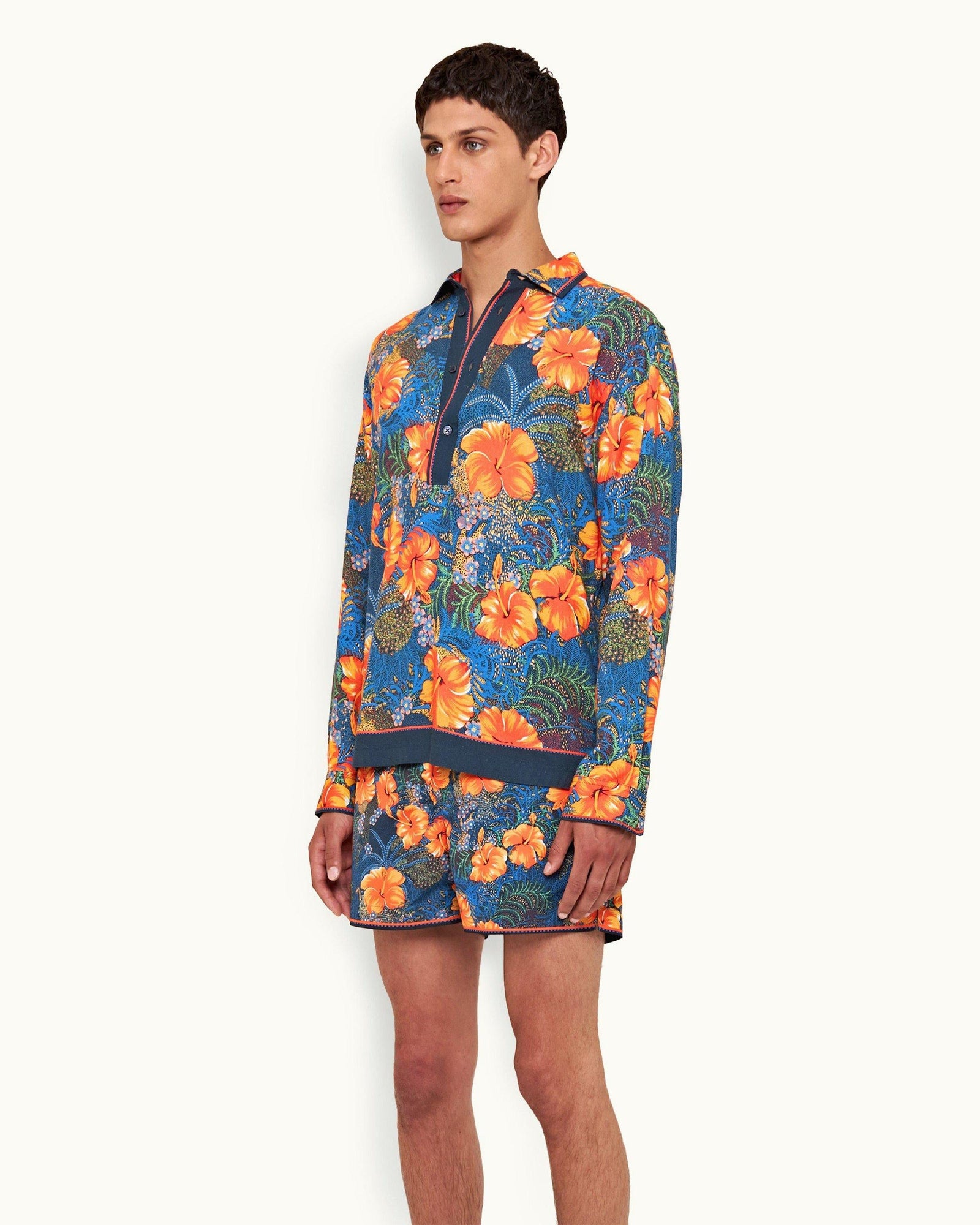Multi Club Tropicana Print Classic Collar Shirt | Multi