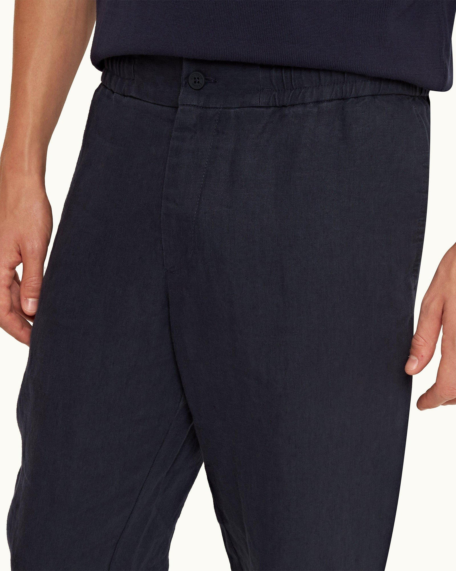 Night Iris Tailored Fit Stretch-Cotton Trousers | Night Iris