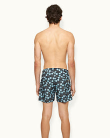 Setter Daisy Print Shorter-Length Swim Shorts In Springfield Blue | Springfield Blue