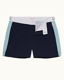 Navy/Pool Side Panel Shorter-Length Swim Shorts | Navy/Pool