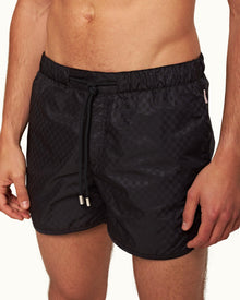 Night Iris Runner Checkerboard Shorter-Length Swim Shorts | Night Iris