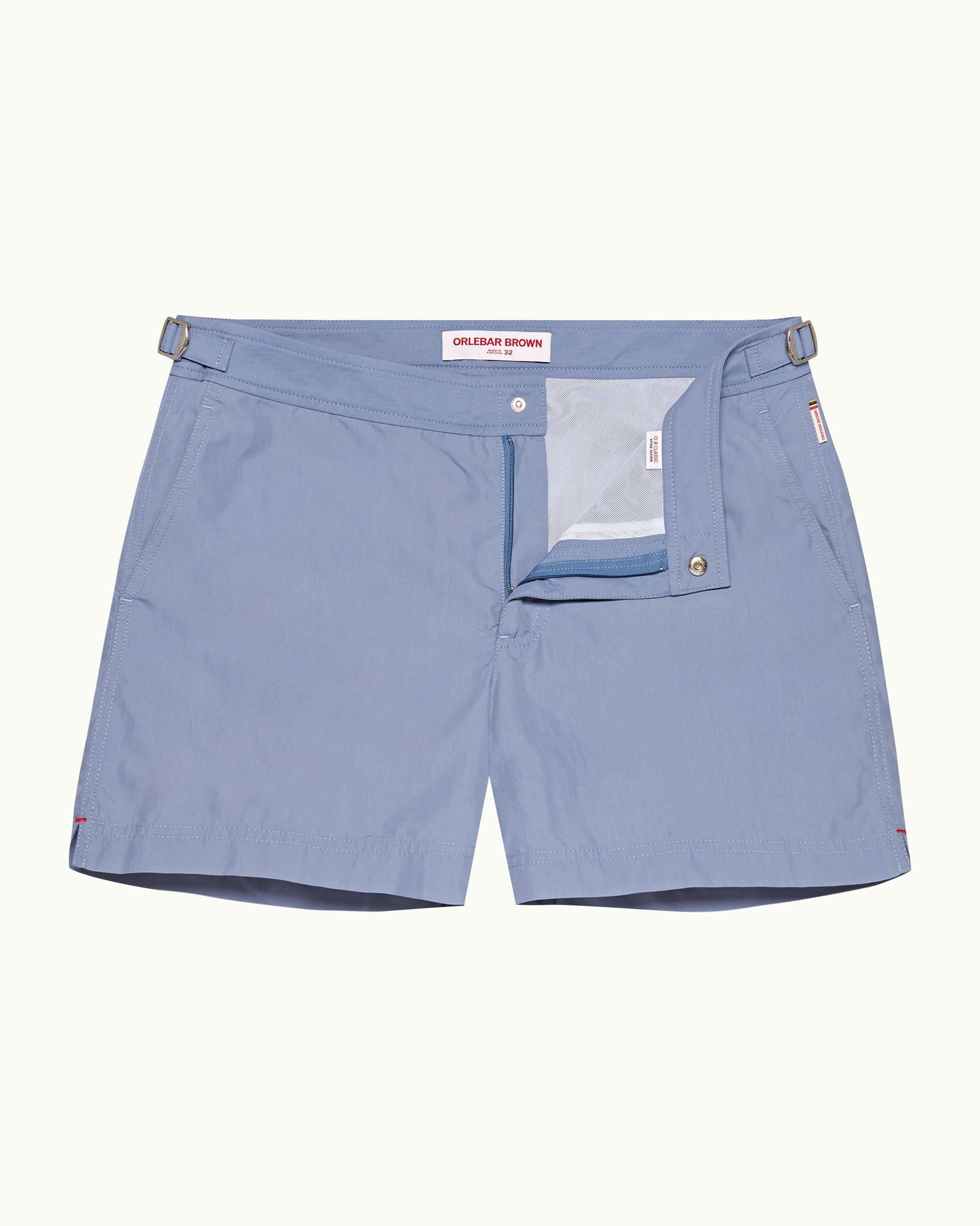 Setter Shorter-Length Swim Shorts Woven In France in Springfield Blue | Springfield Blue