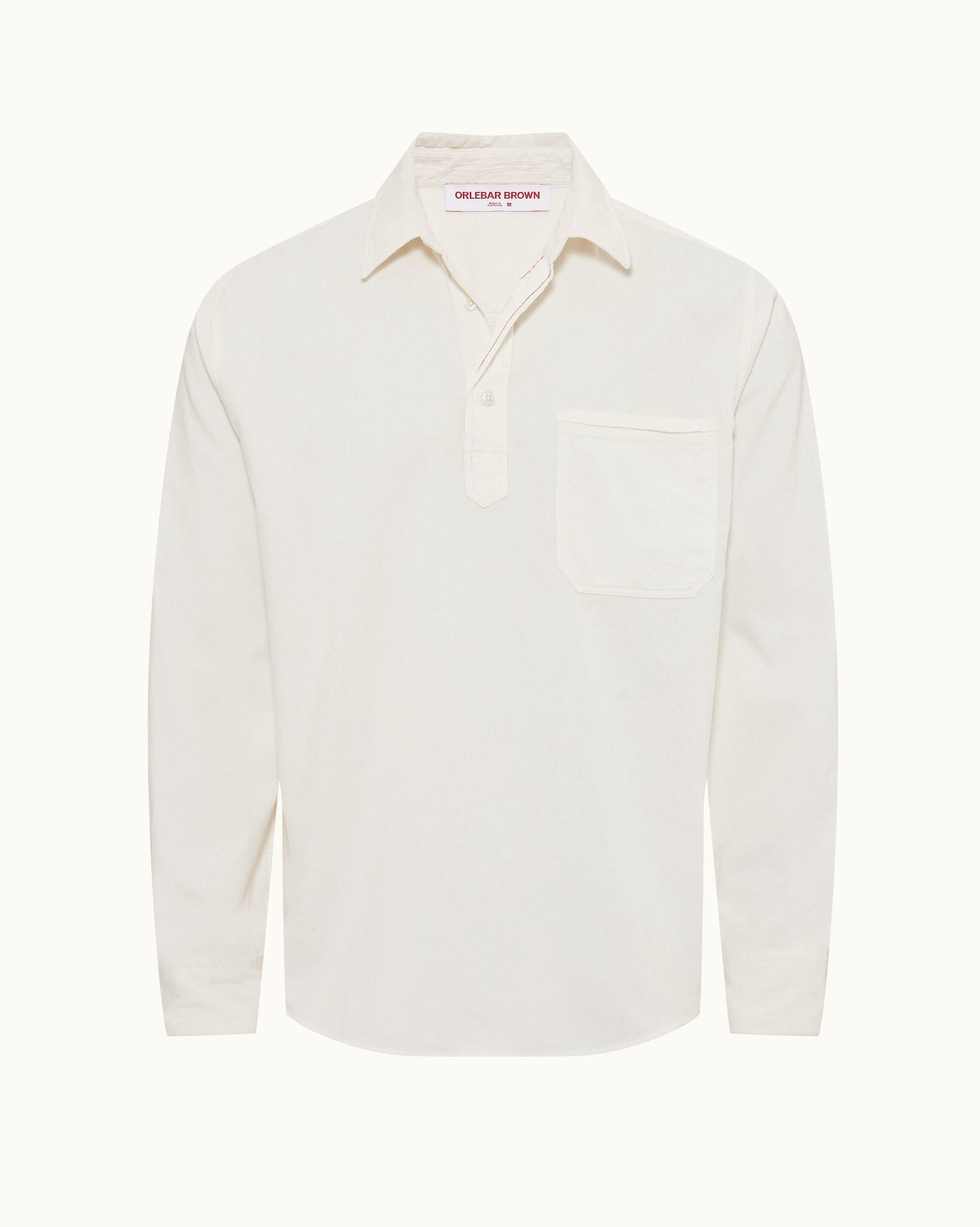 Sea Mist Classic Collar Relaxed Fit Overhead Corduroy Shirt | Sea Mist